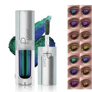 Wholesale Best Popular Private Label Chameleon Liquid Eyeshadow Silver Makeup Liquid Eye Glitter Eyeshadow Looks With Glitter