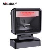 Máquina de escáner de código de barras omnidireccional de escritorio plano con cable 2D, interfaz COM OPOS virtual HID USB automática de alta velocidad, 2. 0
