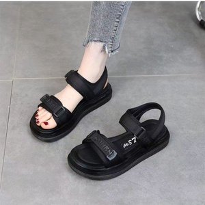 여성용 레드 플랫폼 스포츠 샌들 부드러운 밑창 높은 웨지 슬립온 여름용 - Product Image 2