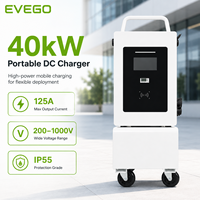 EVEGO Nouvelle station de recharge rapide pour véhicules électriques portable mobile CCS/GBT 40 kW 480 V CC avec écran tactile de 7 pouces OCPP 2.0.1