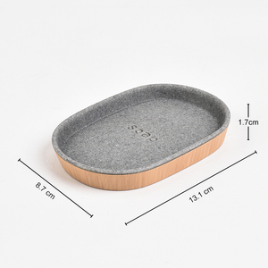 <span class=keywords><strong>Porte</strong></span>-<span class=keywords><strong>savon</strong></span> ovale à effet <span class=keywords><strong>béton</strong></span> gris et peint à la main en résine de Grain de bois - Product Image 5