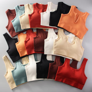 Logotipo personalizado Fitness Activewear <span class=keywords><strong>Shark</strong></span> Leggings <span class=keywords><strong>Ropa</strong></span> Deportiva <span class=keywords><strong>Gym</strong></span> 4 piezas Entrenamiento Mujeres Seamless Ribbed Yoga Set - Product Image 2