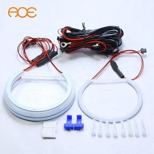 Alta calidad Super brillante para <span class=keywords><strong>BMW</strong></span> <span class=keywords><strong>E46</strong></span> <span class=keywords><strong>faros</strong></span> halógenos sin proyector LED algodón <span class=keywords><strong>Angel</strong></span> Eyes Halo anillos Kit - Product Image 3