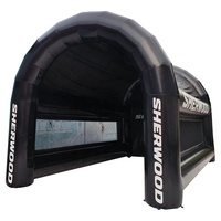 Filet de golf de baseball gonflable noir commercial en gros terrain de sport cage de frappe gonflable à vendre simulateur de golf gonflable