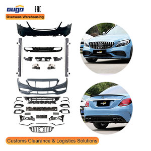 Phụ tùng ô tô GUGO W205 dành cho Mercedes-Benz C-Class W205 SPORT nâng cấp 2015-2021, bộ bodykit cản trước, phụ kiện xe hơi lên đời C63 AMG - Product Image 1