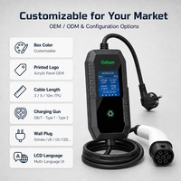 Pengisi Daya EV Portabel Odisen 7kW 11kW 22kW GBT 16A 32A AC Charger IP65 Auto Stop OVP OCP 3C Bersertifikasi CE ISO9001 untuk Rumah dan Luar Ruangan OEM
