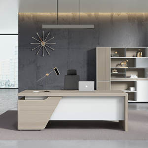 IUTRA lujo moderno en forma de L ejecutivo muebles de oficina gerente Mesa Ceo Escritorio de oficina jefe eléctrico - Product Image 5