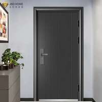 Portes d'entrée résidentielles en acier isolées et résistantes aux intempéries, vente en gros d'usine