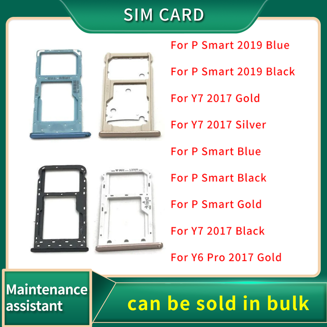 Sim Card For Huawei P Smart 2019 Y7 Y6 Pro 2017 SD Card Tray Holder Sim Tray Slot SD Card Tray Holder Adapter