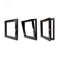 Ventanas Modernas Grandes de Guillotina Horizontal, con Apertura Eléctrica, Marco de Aleación de Aluminio, Vidrio Templado, Acero Inoxidable, para Baño