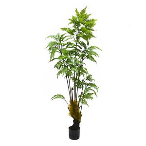 <span class=keywords><strong>Plantes</strong></span> <span class=keywords><strong>en</strong></span> <span class=keywords><strong>pot</strong></span> <span class=keywords><strong>en</strong></span> plastique arbre de fougère artificielle avec couleur or à la décoration de la maison intérieur extérieur FWJ-001-12001 - Product Image 3