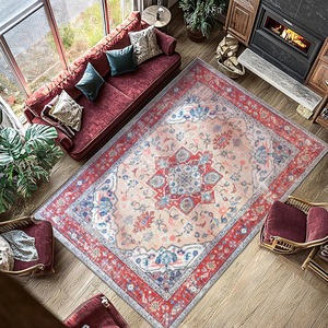 Rosso a pelo basso Vintage tradizionale antiscivolo morbido antiscivolo morbido <span class=keywords><strong>tappeto</strong></span> grande <span class=keywords><strong>lavabile</strong></span> per <span class=keywords><strong>soggiorno</strong></span> - Product Image 1