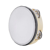 Wholesale Hand Held Birch Tambourine Drum 6 Inch Metal Jingles Bell Percussion Gift Musical Educational Drum Instrument for Kids