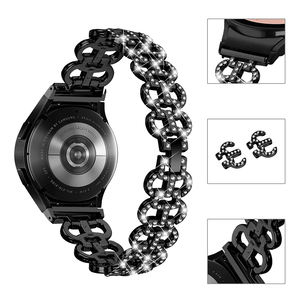 Bracelet métallique en cuir de luxe pour femmes pour <span class=keywords><strong>Galaxy</strong></span> Watch <span class=keywords><strong>5</strong></span> pour <span class=keywords><strong>Samsung</strong></span> Watch <span class=keywords><strong>SmartWatch</strong></span> Bands - Product Image 5