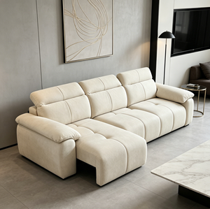 <span class=keywords><strong>Canapé</strong></span>-lit convertible moderne électrique <span class=keywords><strong>3</strong></span>-en-1, <span class=keywords><strong>3</strong></span> <span class=keywords><strong>places</strong></span>, extensible, rétractable, en tissu de luxe, sectionnel, inclinable - Product Image 1