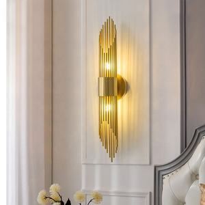 Muro di rame luce di lusso corridoio sfondo corridoi passaggi camere da letto e lampade da parete comodino - Product Image 1