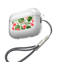 Étui à fleurs antichoc en TPU souple transparent de luxe personnalisé pour AirPods Pro 2 Housse de protection