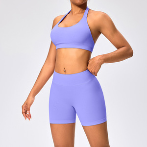 Shorts Deportivos de Cintura Alta para Mujer, de Spandex/Nylon, para Yoga, Secado Rápido, Transpirables, Levanta Glúteos, para Correr y Gimnasio - Product Image 3