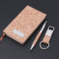 Ensemble cadeau personnalisé écologique pour le Nouvel An, fournitures de bureau, cadeau d'événement pour les partenaires avec carnet, stylo, porte-clés
