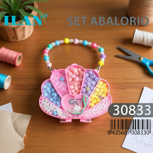 Set di perline ILAN in scatola di conchiglia con perline colorate per lavori artigianali 30833 - Product Image 2