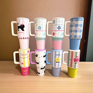 Nouvelle conception de gobelets isothermes de 40 oz, tasse de voyage à motif de dessin animé, bouteille thermos en acier inoxydable sans BPA, tasses cadeaux personnalisées - Product Image 3