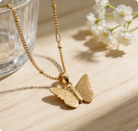 Collier en acier inoxydable, bijoux islamiques tendance, patience et espoir, nouveau design, prix de gros personnalisé