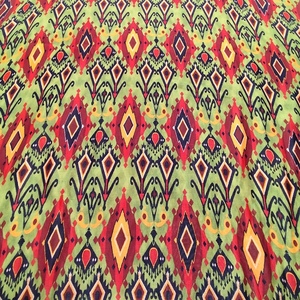 Green Poly <b>Raw</b> <b>Silk</b> Woven <b>Fabric</b> Breathable Quick-Dry Lightweight Exquisite Abstract Geometric Design Soft Smooth Material DIY - Product Image 5
