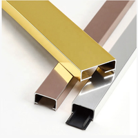 Profils de bordure décoratifs en métal doré en forme de U en acier inoxydable 304 personnalisés pour la décoration de la maison