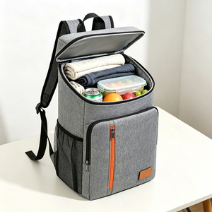 Sac isotherme à grande capacité gris, sac à dos isotherme, sac isotherme imperméable, sac isotherme écologique pour vêtements - Product Image 1