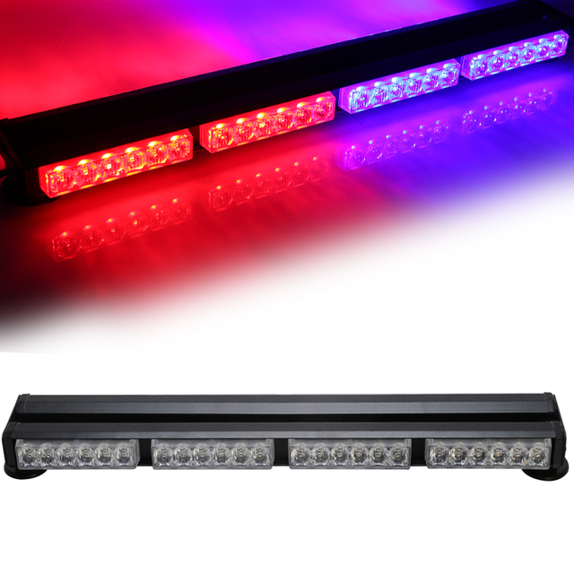 25.5 Inch 12V 24V 48W Red Blue Amber White Green Truck Car Roof Magnetic Emergency Warning Strobe Light Bar
