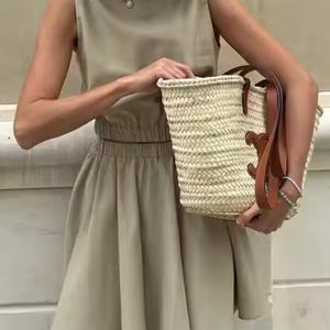 Conjunto de Ropa de Lino Informal con Logotipo Personalizado de Alta Calidad, Top Corto sin Mangas y Falda Plisada de Lino para Mujer - Product Image 2