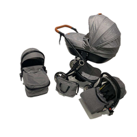 Bébé poussettes 3 dans 1 avec nacelle de luxe bébé buggy 4 dans 1 bébé poussettes Système Voyage