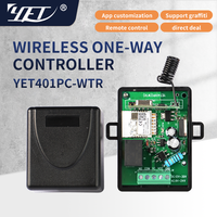 YET401WTR 433MHZ 12V-30V Récepteur de code d'apprentissage WIFI Relais Récepteur RF Interrupteur Application Tuya pour télécommande Porte de garage
