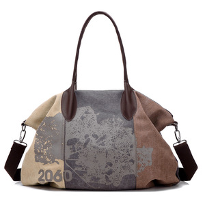 New Ladies <b>Bag</b> Canvas <b>Shoulder</b> <b>Bag</b> Messenger <b>Bag</b> Fashion <b>Large</b> Capacity Retro Leisure Travel Handbag - Product Image 1