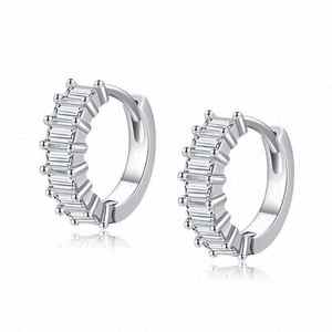 VOAINO Trendy Party Gift Jewelry <strong>Emerald</strong> Shape 18K <strong>Gold</strong> GIA IGI Certificate 9K 14K 18K VVS Lab Diamond Hoops <strong>Earrings</strong> - Product Image 1