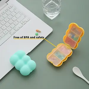 Dispensador semanal de remédios para pacientes, caixa pequena portátil para armazenamento de óleo de peixe e vitaminas, design de fábrica patente personalizado