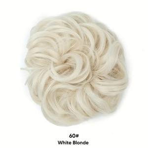 Moño sintético rizado y ondulado con banda elástica <span class=keywords><strong>para</strong></span> <span class=keywords><strong>mujer</strong></span>, cola <span class=keywords><strong>de</strong></span> caballo corta, moños despeinados, peinado instantáneo, venta al por mayor - Product Image 2