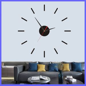 Horloge murale 3D minimaliste en acrylique, horloge numérique silencieuse sans cadre, montres à quartz pour la décoration de la maison et du bureau - Product Image 5