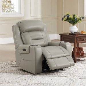 <span class=keywords><strong>Fauteuil</strong></span> inclinable électrique moderne DOSER à double moteur <span class=keywords><strong>en</strong></span> <span class=keywords><strong>cuir</strong></span> avec appui-tête réglable et porte-gobelet pour salon - Product Image 2