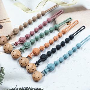 Nouveau modèle de <span class=keywords><strong>sucette</strong></span> en silicone sans BPA de qualité alimentaire, sangle souple et flexible avec clip pour sucettes de dentition pour bébé - Product Image 3