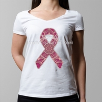 Ruban d'octobre en gros pour la sensibilisation au cancer du sein, impression vinyle thermocollant