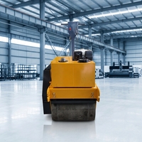 Kostenloser Versand EURO 5 EPA CE 1 Tonne 1,5 Tonnen Mini-Straßenwalze Doppeltrommel-Vibrationswalze für Asphalt- und Bodenbau OEM-Fabrik