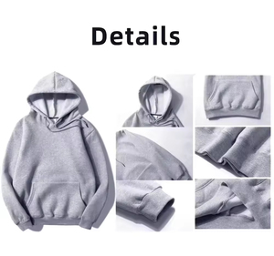 Ropa de calle de algodón 100% para hombre, de peso pesado Sudadera con capucha, sudaderas y chándales con estampado de hojaldre personalizado, cuello con capucha tejido a ganchillo - Product Image 3