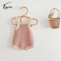 Romper de bebé de punto 3D de lujo con estampado de palomitas de maíz, 100% algodón, con lunares, elegante traje de sol para bebé, top personalizado de boutique