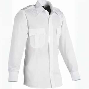 100% poliéster manga longa Airline piloto camisa guarda uniforme aviador dos homens clássicos - Product Image 1