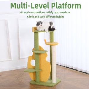 Menara kucing Deluks dengan nyaman Kondominium Sisal menggaruk <span class=keywords><strong>Post</strong></span> dan platform istirahat - Product Image 5