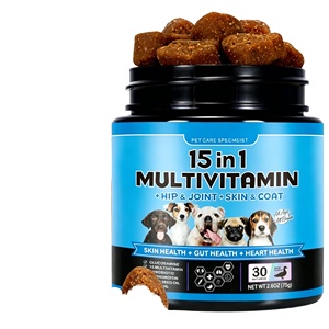 Compléments alimentaires à mâcher pour animaux de compagnie, 15 en 1, multivitamines, comprimés à mâcher souples pour chiens, soutien de l'immunité, de la digestion, des articulations et de la santé cardiaque - Product Image 2