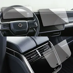 Full Glue 0.33mm Anti-Scratch Car Dashboard GPS Navigation Tempered Glass Screen Protector For RIVIAN R1T R1S Film