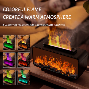 Nuevo diseño chimenea llama <span class=keywords><strong>Aroma</strong></span> difusor ultrasónico aceite esencial difusor <span class=keywords><strong>con</strong></span> luz LED para el hogar dormitorio Hotel Decoración - Product Image 4