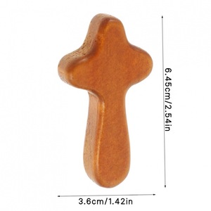 New Wood Hand-held Cross Religious <strong>Ornament</strong> Carving Wooden Church Cross <strong>Easter</strong> Supplies <strong>Ornament</strong> - Product Image 4
